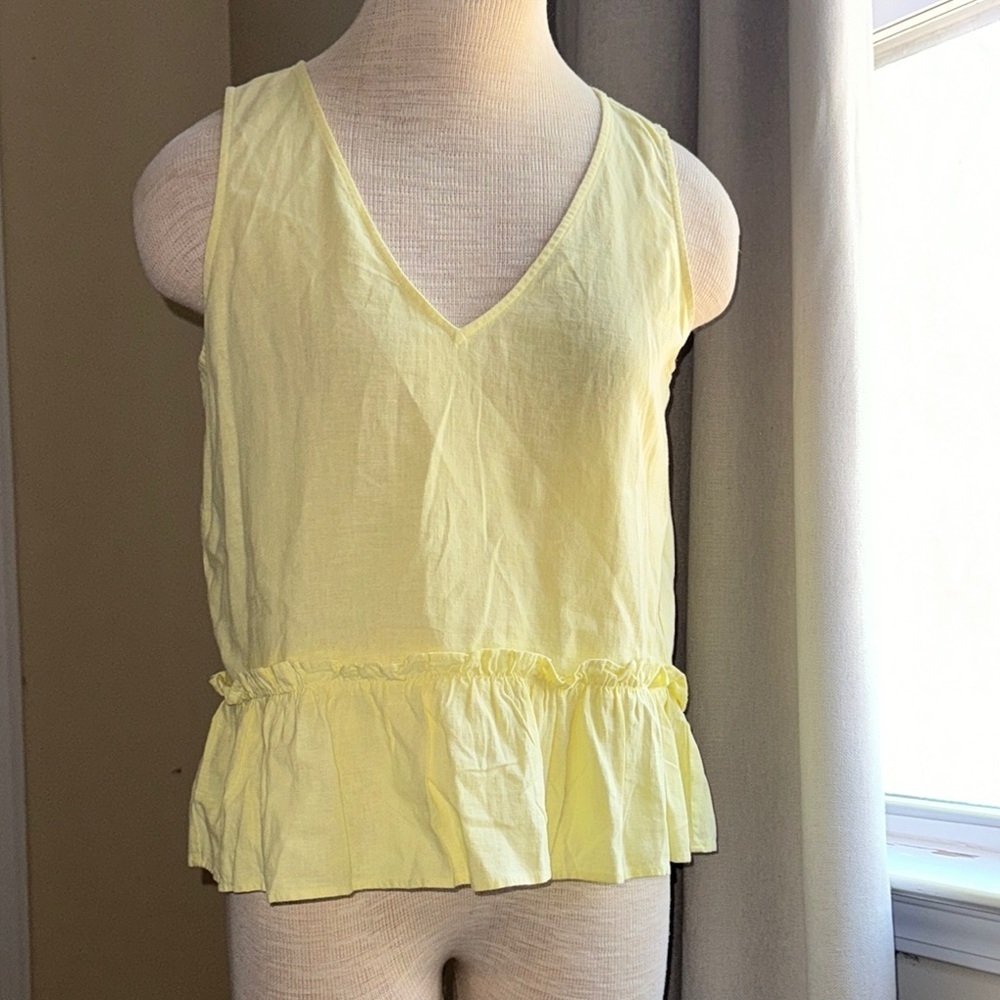 Loft Yellow Sleeveless Top